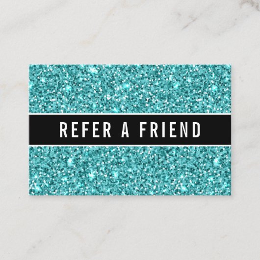 ギラギラ青ラメサロン紹介顧客 名刺 (正面)