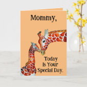 ギラッフェス母の日のグリーティングカード カード (黄色い花)