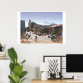 ギラデリ広場 – サンフランシスコデジタルウォーター色 ポスター (ホームオフィス)