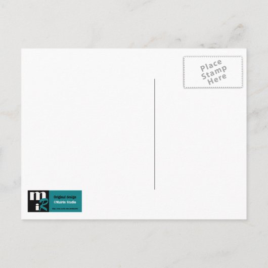 ギラフおもしろいクラフト紙セントパトリックの日 ポストカード (裏面)