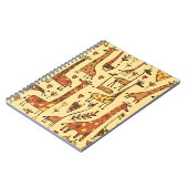 ギラフおもしろいスのスケッチ、シームレスなパターンを希望 ノートブック (左側)