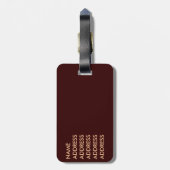 ギラフィックハートタイル模様 ラゲッジタグ (裏面縦)