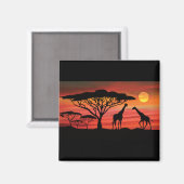 ギラフェスとサンセット マグネット (正面/裏面)