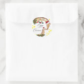 ギラフェスの愛する家族と幸せなクリスマス ラウンドシール (バッグ)