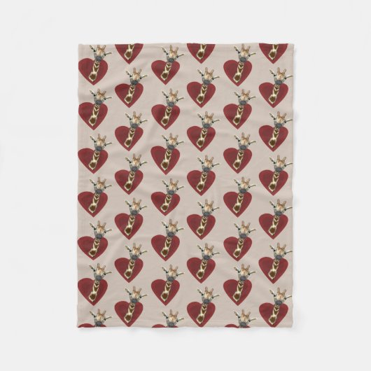 ギラフェスハート フリースブランケット (正面)