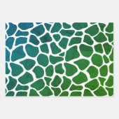 ギラフプリントの包装紙3枚セット ラッピングペーパーシート (正面)