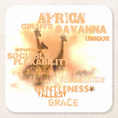 ギラフユニークスクエアコースター スクエアペーパーコースター (正面)