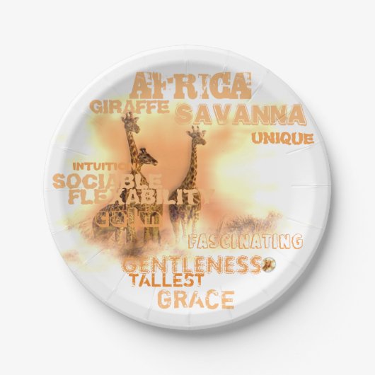 ギラフユニークス紙プレート7" ペーパープレート (正面)