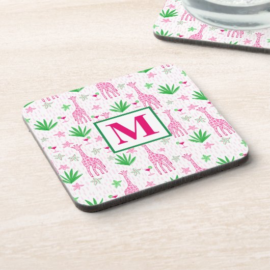 ギラフ名門私立校風のスCosmopolitansモノグラム コースター (左側)