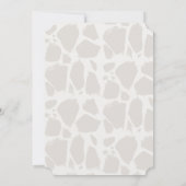 ギラフ ワイルド ワン 水彩 グレー ベイビー シャワー 招待状 (裏面)