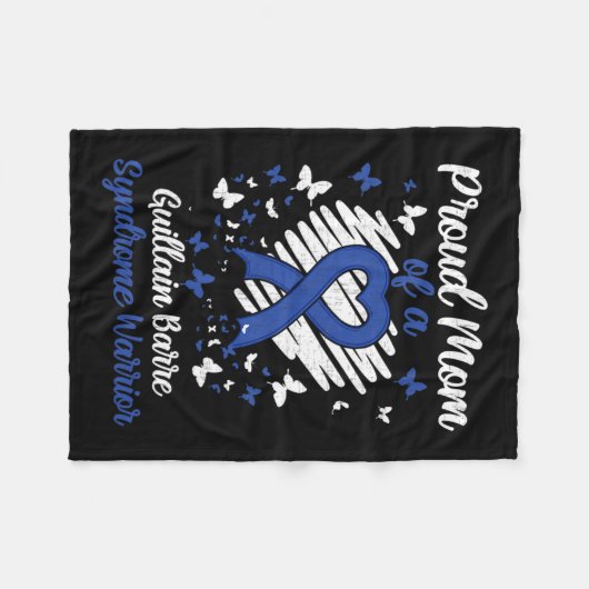 ギラン誇りを持ったバーレ症候群の戦士コスの母 フリースブランケット (正面(横))