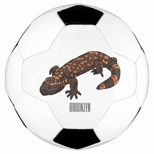 ギラ怪獣マンガイラストレーション サッカーボール (正面)