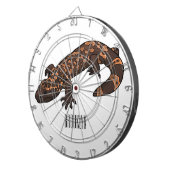 ギラ怪獣マンガイラストレーション ダーツボード (正面右)