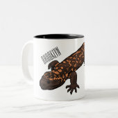 ギラ怪獣マンガイラストレーション ツートーンマグカップ (正面左)