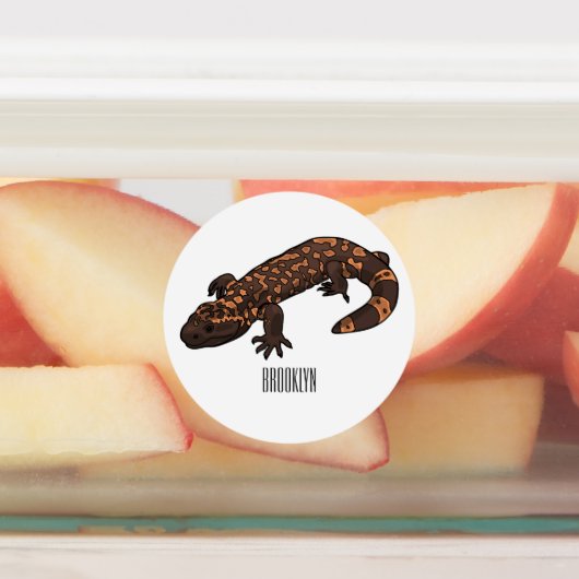 ギラ怪獣マンガイラストレーション ラベル (貼付)