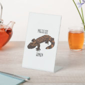 ギラ怪獣マンガイラストレーション 台座サイン (インサイチュ)