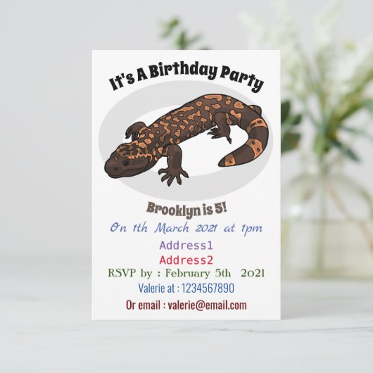 ギラ怪獣マンガイラストレーション 招待状 (スタンド正面)