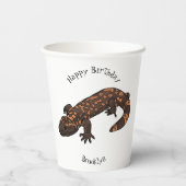 ギラ怪獣マンガイラストレーション 紙コップ (裏面)