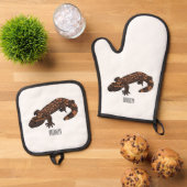 ギラ怪獣マンガイラストレーション 鍋つかみ&鍋敷きセット (トップダウン)