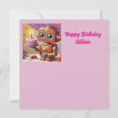 ギリアン～誕生日カード～ケーキ付きロボット～ (裏面)