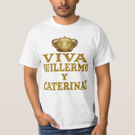 ギリェルモy Caterina Boda実質のCamisas y Mas Tシャツ (正面)