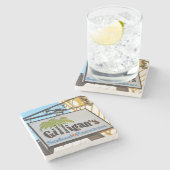 ギリガンのシーフードレストランCharleston, SC. ストーンコースター (横)