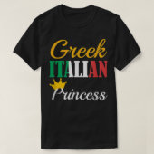 ギリシおもしろいャイタリアンプリンセス誇りを持ったギリシャプライドG Tシャツ (デザイン正面)