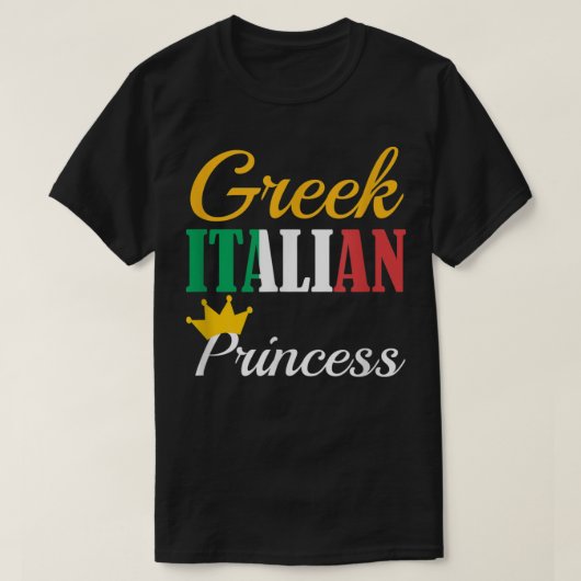 ギリシおもしろいャイタリアンプリンセス誇りを持ったギリシャプライドG Tシャツ (デザイン正面)