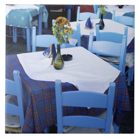 ギリシアのクレタ島とシャニアの古い町 タイル (正面)