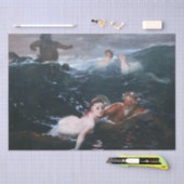 ギリシアのニンフと遊悪魔の波 薄葉紙 (クラフト)