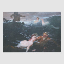 ギリシアのニンフと遊悪魔の波 薄葉紙