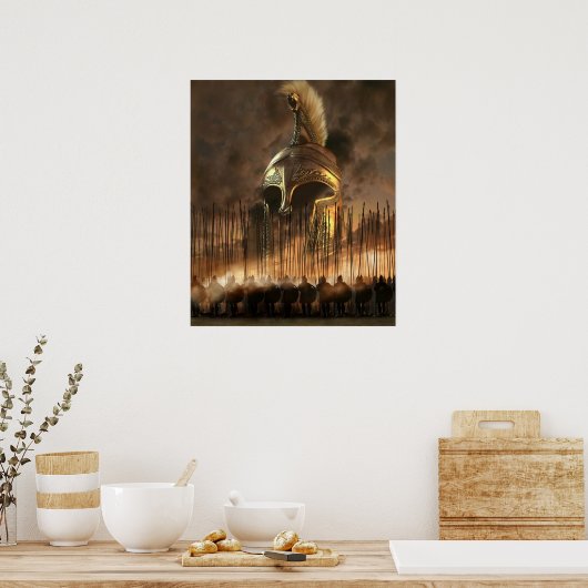 ギリシアのファランクスの行進 ポスター (キッチン)