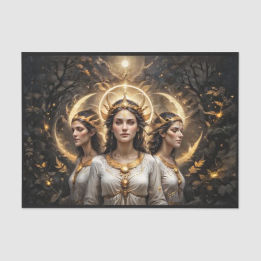 ギリシアの女神を三つの型枠でヘカテする 薄葉紙 (正面)