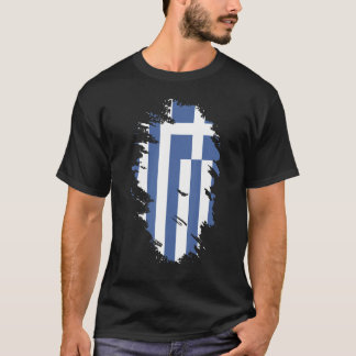 ギリシャおみやげ女子男性へ国旗5 Tシャツ