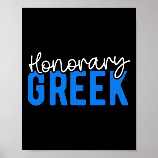 ギリシャおもしろい名誉国旗Greek American Gr ポスター (正面)