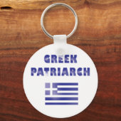 ギリシャおもしろい族長老ギリシャ青白 キーホルダー (正面)