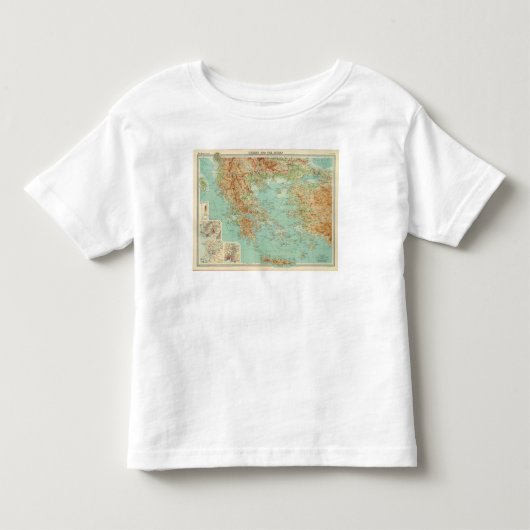 ギリシャおよびエーゲ海 トドラーTシャツ (正面)