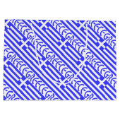 ギリシャおよびギリシャ国旗のタイル張り青パーソナライゼーション ラージペーパーバッグ (裏面)