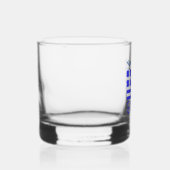 ギリシャおよびギリシャ国旗の青の個人設定 ウイスキーグラス (右)