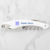 ギリシャおよびギリシャ国旗の青の個人設定 ソムリエナイフ (正面)