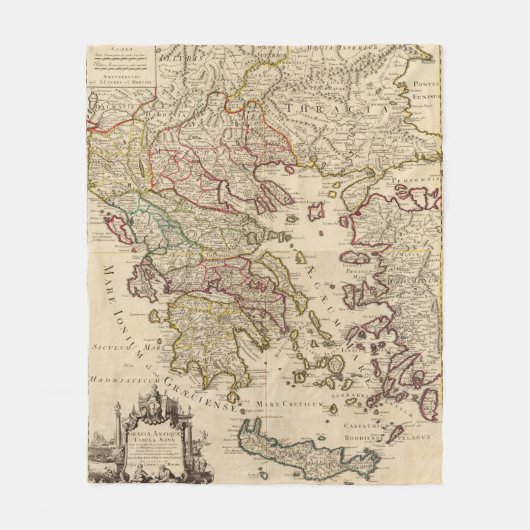 ギリシャおよびマケドニア フリースブランケット (正面)