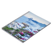 ギリシャお願い/パーソナライズされたサントリーニ風景 ノートブック (左側)