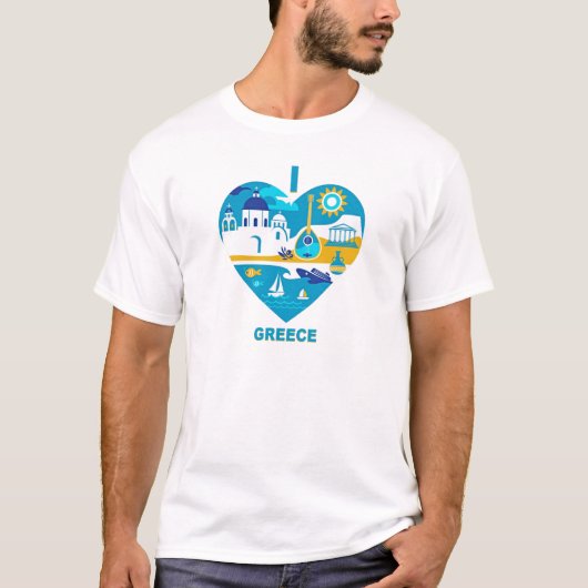 ギリシャが大好き Tシャツ (正面)