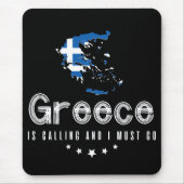 ギリシャが電話してきて、私はマウスパッド マウスパッド (正面)