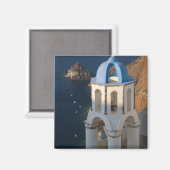 ギリシャとギリシャのサントリーニ島のオイア町 2 マグネット (正面/裏面)
