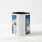 ギリシャとギリシャのサントリーニ島オイア3 マグカップ (中央)