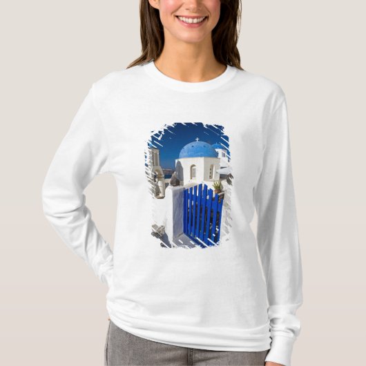 ギリシャとギリシャのサントリーニ島オイア3 Tシャツ (正面)