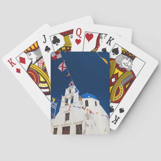 ギリシャとギリシャのサントリーニ島オイア4 トランプ (裏面)