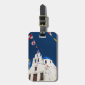 ギリシャとギリシャのサントリーニ島オイア4 ラゲッジタグ (正面縦)