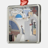 ギリシャとギリシャのサントリーニ島オイア5 メタルオーナメント (左)
